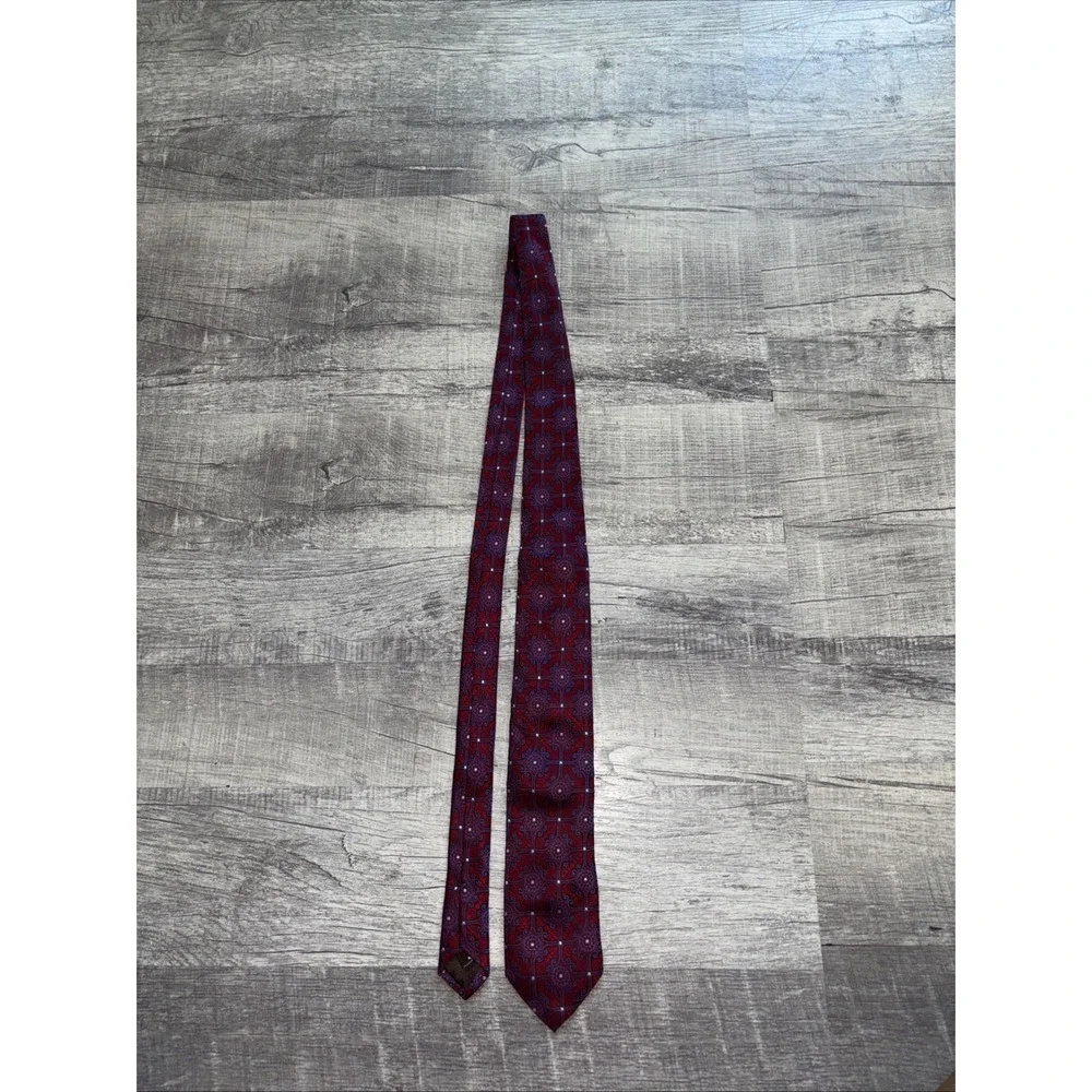 Santorelli Geometric Jacquard Silk Tie